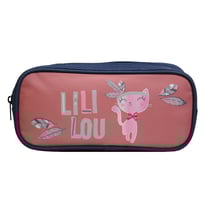 Trousse scolaire rectangulaire Lili Lou Chat Rose – BAGTROTTER