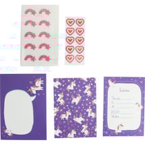 Carte d'invitation enfant Déco Licorne 10 pièces
