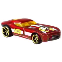 Vehicule disney : mickey voiture rouge fast felion - hot wheels - voiture miniature 1:64 collection 90eme anniversaire - mattel - gbb43