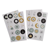 4 Planches stickers ronds imagine Noël - ARTEMIO