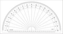 Rapporteur 1/2 cercle degrés Ø 30 cm