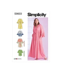 Patron Simplicity 9603 - Caftans et Vestes enveloppantes pour dames taille n°FR 52-56