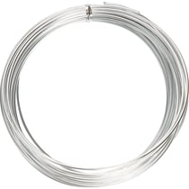 Fil d'aluminium, rond, ép. 2 mm, argent, 10 m/ 1 rouleau