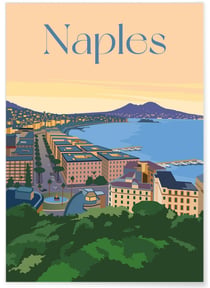 Affiche ville Naples | A3 : 29,7x42cm