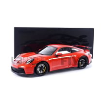 Voiture Miniature de Collection - MINICHAMPS 1/18 - PORSCHE 911 (992) GT3 - Orange - Blanc