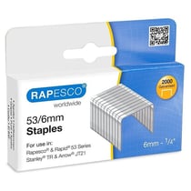 Agrafes - 53/6mm - Boite de 2000 - Argent/galvanisées - Rapesco