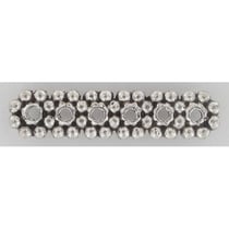 Perle métal Barette diviseur 5 rangs Argenté 10 pièces