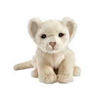Lion Blanc Bébé Assis 18 cm - Anima - Noir