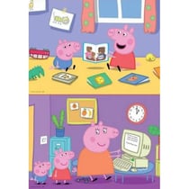 Puzzle peppa pig : peppa le cochon fait de l ordinateur / dans sa chambre 2 x 20 pièces - educa - 18087