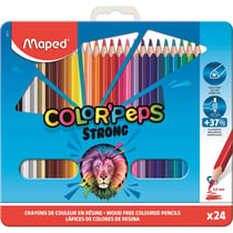 24 crayons de couleur - Coloriage - Très résistants - Maped - Color'peps Strong