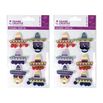 12 stickers 3D - Chapeaux mexicains Sombreros 5,5 cm
