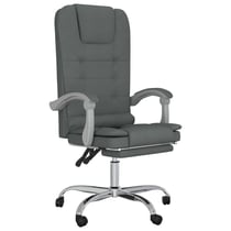 Fauteuil de massage inclinable de bureau informatique étude foncé tissu gris 02_0025389