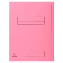 Paquet de 50 chemises imprimées 2 rabats SUPER 210 - 24x32cm - Rose - x 5 - Exacompta