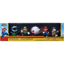 Coffret super mario 5 figurines : plante piranh'os luigi boo mario skelerex - figurine nintendo - jakks