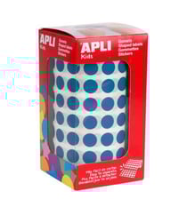 Gommettes rouleau Rond Ø 10,5 mm bleu x 5 192