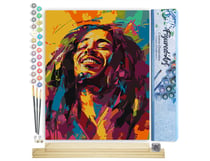 Peinture par Numéro Figured'Art - Street Art Reggae - Kit de Loisir Créatif DIY Numéro d'Art Complet - 40x50cm toile roulée + châssis en bois à monter