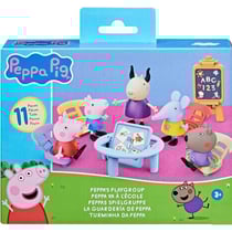 La salle de classe de peppa pig avec 5 personnages - figurines - mini univers école