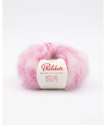 Pelote de laine et Mohair PHIL LEO - 25gr - Phildar Rose Flamant Rose