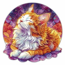 Chat Zen - Puzzle en bois - Boite en carton