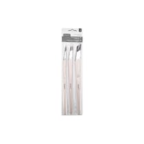 Lot de 3 pinceaux retouches et finitions poils synthétiques AMT