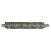 Fil de papier , 0,55mm ø, argent dépoli, sur bobine en bois à 50g, 20m