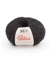 Pelote de Laine et Mohair à tricoter PHIL LIGHT MOHAIR - 25gr - Phildar Noir
