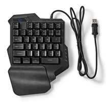 Nedis Clavier Gaming Filaire USB-A Clés à Membrane RVB Universel Câble 1.60m Noir