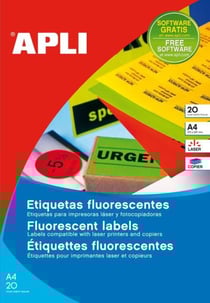 Apli 02868 - Pastilles fluorescentes rouge fluo Diamètre 60mm