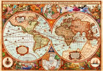 Puzzle 1000 pièces - Classiquetage Map - Bluebird Puzzle