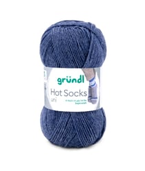 Laine à chaussettes à tricoter HOT SOCKS UNI - Grundl - certifiée Oeko-Tex 59 Bleu