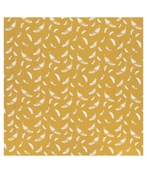 Tissu coton plumes 23 Curry vendu par 50 cm
