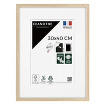 Cadre photo 30x40 cm chêne Alba avec passe-partout 20x30 cm