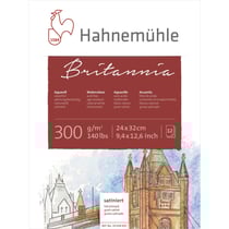 Bloc Aquarelle "Britannia" - 300g/m² - grain satiné - 12 feuilles - 24 x 32 cm