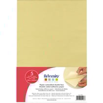 5 FEUILLES PAPIER AUTOCOLLANT DOUBLE FACE 24X34 CM