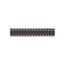 Bobine 25m galon polyester Tiret gris fonce 10mm