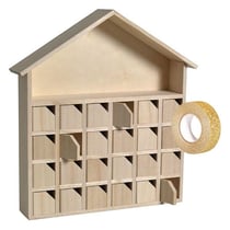 Calendrier de l'Avent bois Maison DIY en BOIS 31,5 x 7 x 34 cm