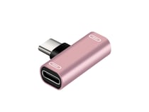 Avizar Adaptateur Splitter Double USB Type-C vers USB Type-C Rose champagne