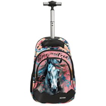 Sac à dos à roulettes Cheval Born To be Free 44 CM - 2 compartiments