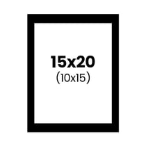 Passe-partout - Noir - 15x20cm - Photo 10x15cm - Pour cadre - Encadrement