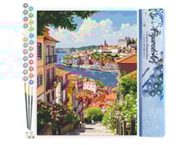 Peinture par Numéro Figured'Art - Vue sur le fleuve à Porto - Kit de Loisir Créatif DIY Numéro d'Art Complet - 40x50cm sans châssis en bois