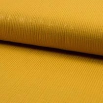Tissu Double gaze Rayures lurex Jaune moutarde - Au mètre