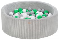 Piscine à balles 200 balles 90 cm gris, vert - Velinda