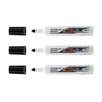 Lot de 3 feutres tableau blanc effaçable à sec - BIC - Pointe ogive large - Noir