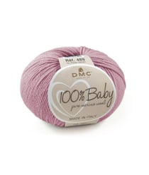 Pelote de mérino à tricoter 100% BABY - Dmc 421 Rose