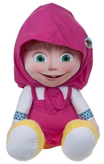 Grande peluche masha 100 cm - doudou xl 1 mètre 00 masha et michka - peluche licence