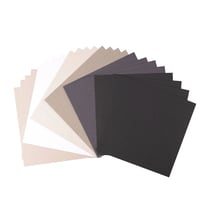 Papier cartonné noir - 15,2 x 15,2 cm - 216 g - 6 couleurs -Texturé - Florence - 24 feuilles