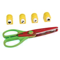 Ciseaux cranteur et 4 mini perforatrices 0,8 cm x 4 pièces