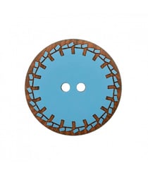 Bouton graphique 2 trous 23 à 28mm - Prym 23 Bleu clair