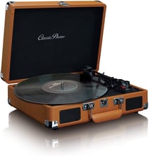 Platine Vinyle Malette Lenco TT10 Marron