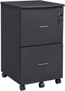 Caisson de bureau mobile avec serrure 2 tiroirs système de blocage des